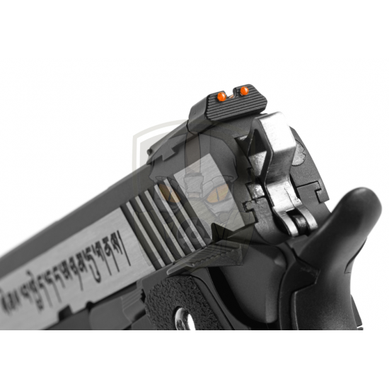 Hi-Capa 6 Force A Silver Barrel Full Metal GBB - Dual Tone -