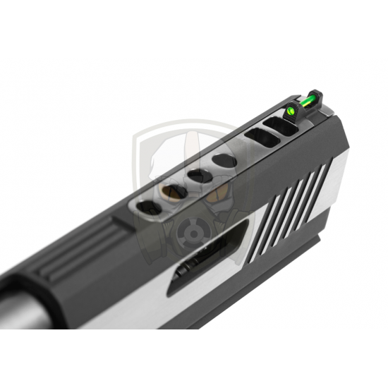 Hi-Capa 6 Force A Silver Barrel Full Metal GBB - Dual Tone -