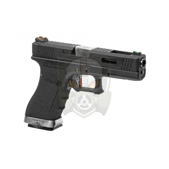 G-Force 17 BK Silver Barrel Metal Version GBB - Black -