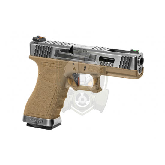 G-Force 17 SV Silver Barrel Metal Version GBB - Desert -