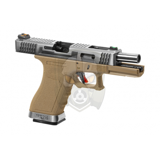G-Force 18C SV Silver Barrel Metal Version GBB - Desert -