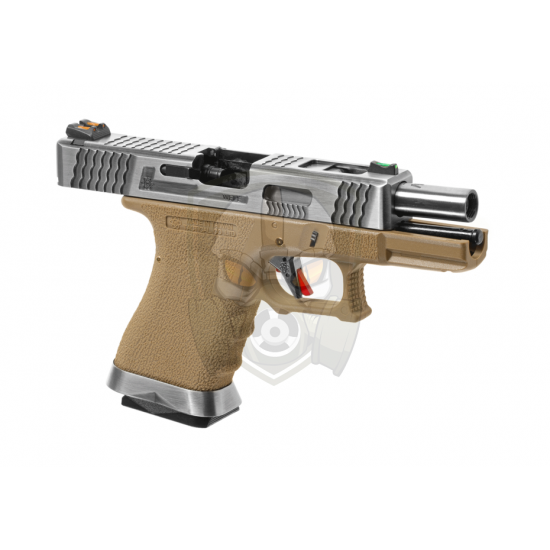G-Force 19 SV Silver Barrel Metal Version GBB - Desert -