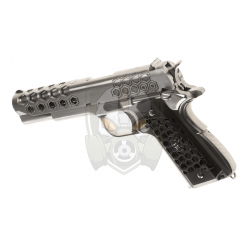 M1911 Hex Cut Full Metal GBB - Silver -