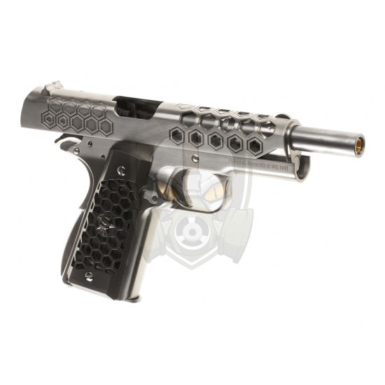 M1911 Hex Cut Full Metal GBB - Silver -