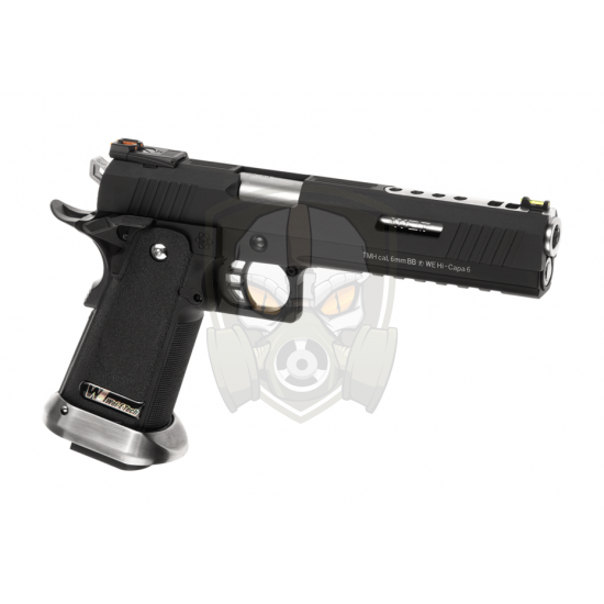 Hi-Capa 6 Force A Silver Barrel Full Metal GBB - Black -