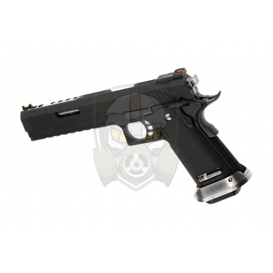 Hi-Capa 6 Force A Silver Barrel Full Metal GBB - Black -