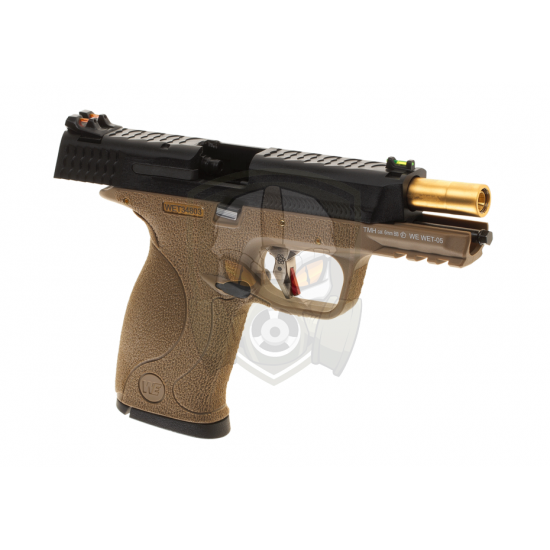 WET-05 BK Gold Barrel Metal Version GBB - FDE -