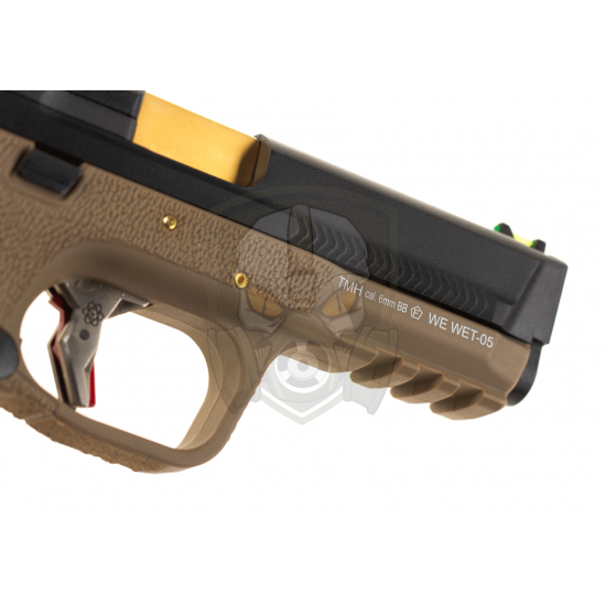 WET-05 BK Gold Barrel Metal Version GBB - FDE -
