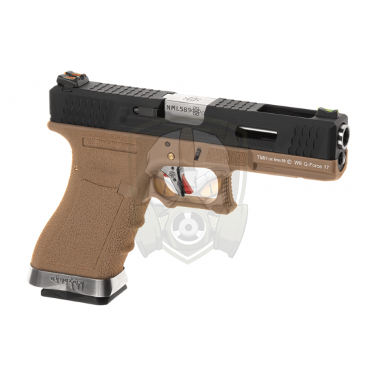 G-Force 17 BK Silver Barrel Metal Version GBB - Desert -