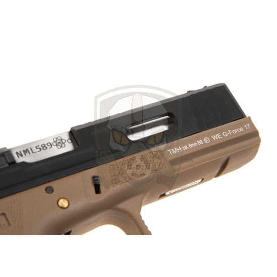 G-Force 17 BK Silver Barrel Metal Version GBB - Desert -