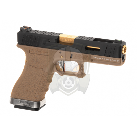 G-Force 17 BK Gold Barrel Metal Version GBB - Desert -