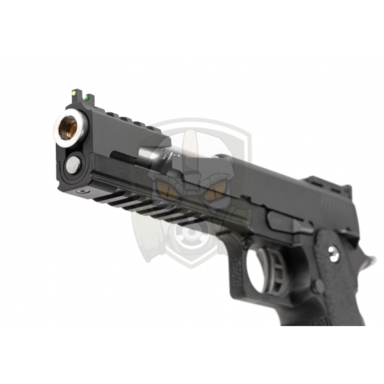 Hi-Capa 6 T-Rex Customs Titanium Barrel Full Metal GBB - Black -