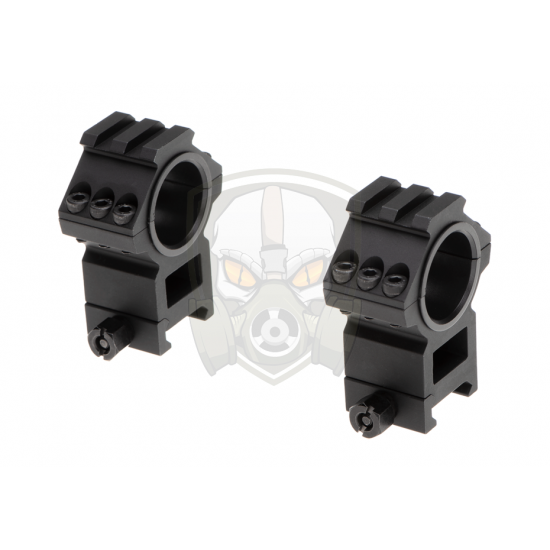 Top Rail 25.4mm / 30mm Mount Rings - Black -