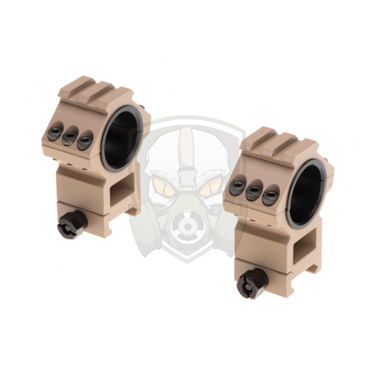 Top Rail 25.4mm / 30mm Mount Rings - Desert -