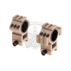 Tri-Side Rail 25.4mm / 30mm Mount Rings - Desert -
