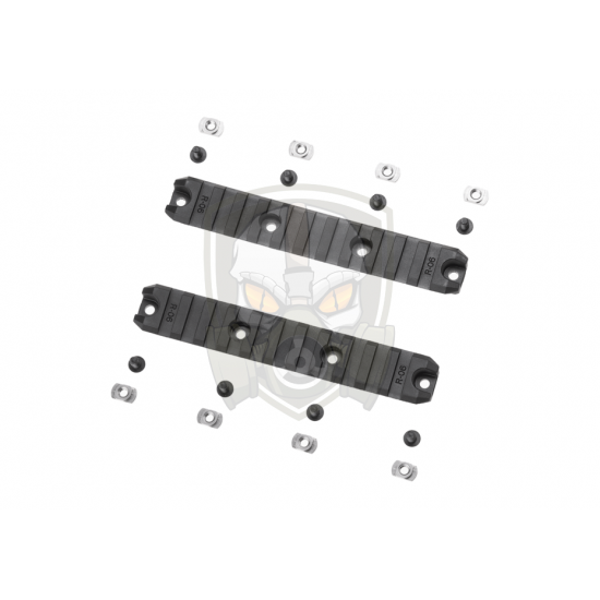 5 Inch M-LOK Plastic Rail 2-Pack - Black -