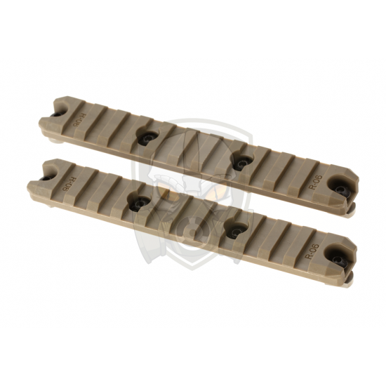 5 Inch M-LOK Plastic Rail 2-Pack - Tan -