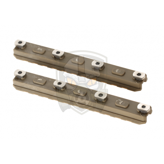 5 Inch M-LOK Plastic Rail 2-Pack - Tan -