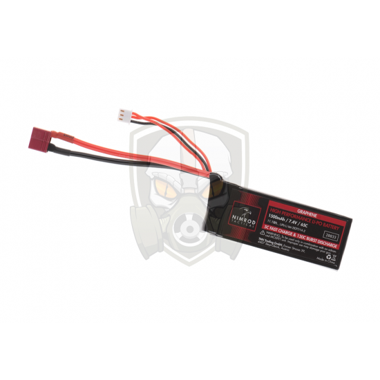 Lipo 7.4V 1500mAh 65C Graphene Mini Type T-Plug