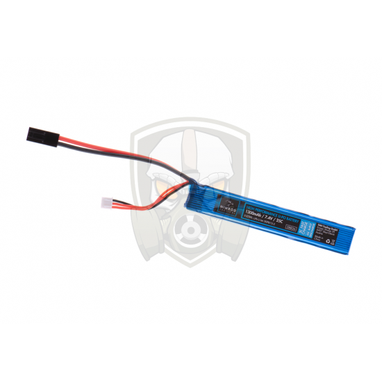 Lipo 7.4V 1300mAh 25C Stock Tube Type 130x21x12.5mm