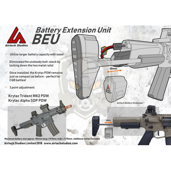 BEU Battery Extension Unit Krytac Trident