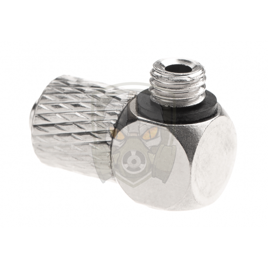 HPA 6mm Hose Coupling with Screwed Catch 90 Degree - Outer M5 Thread