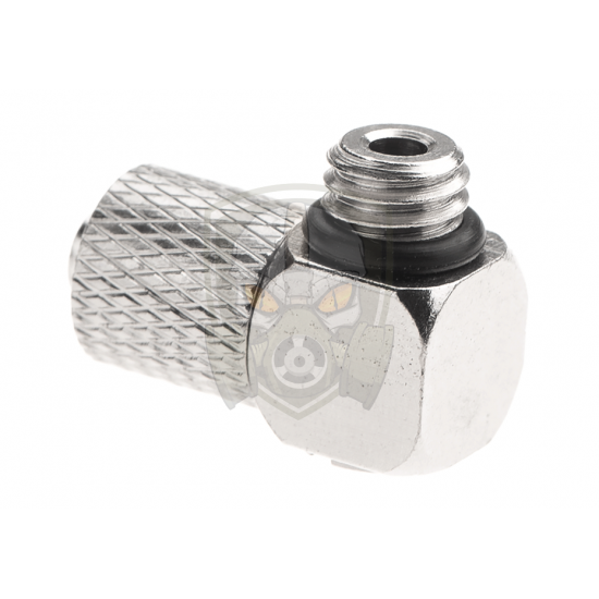 HPA 6mm Hose Coupling with Screwed Catch 90 Degree - Outer M6 Thread