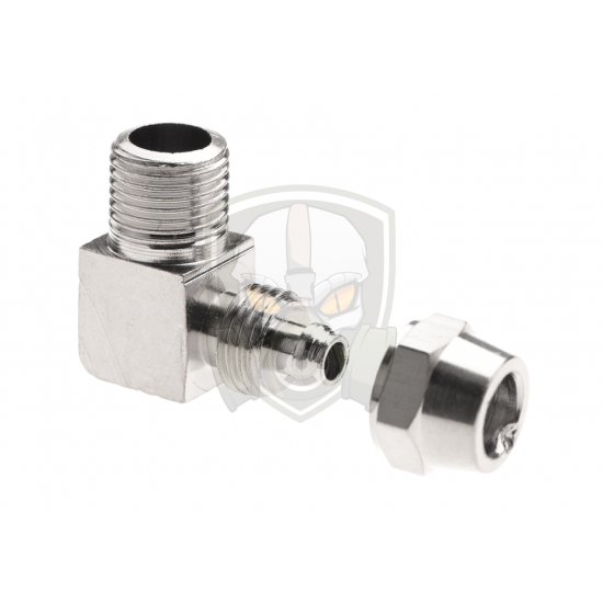 HPA 6mm Hose Coupling with Screwed Catch 90 Degree - Outer 1/8 NPT