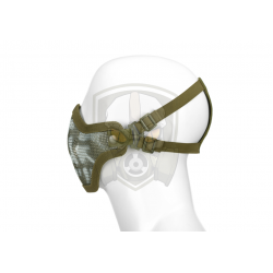 Steel Half Face Mask Death Head - OD -