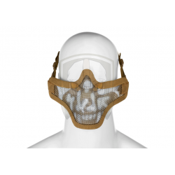 Steel Half Face Mask Death Head - Tan -