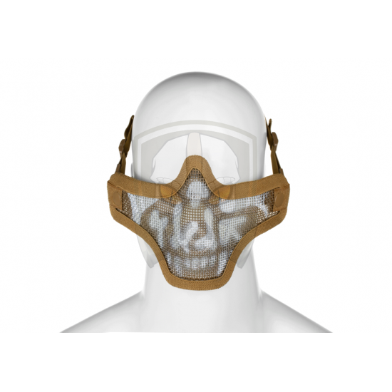 Steel Half Face Mask Death Head - Tan -