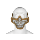 Steel Half Face Mask Death Head - Tan -