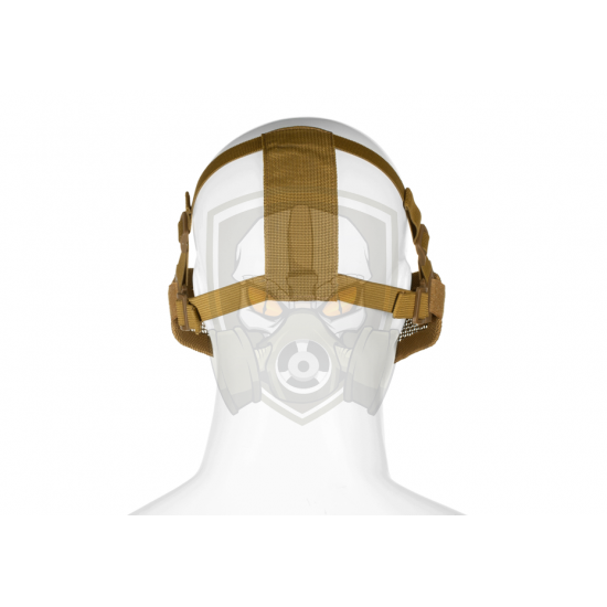 Steel Half Face Mask Death Head - Tan -