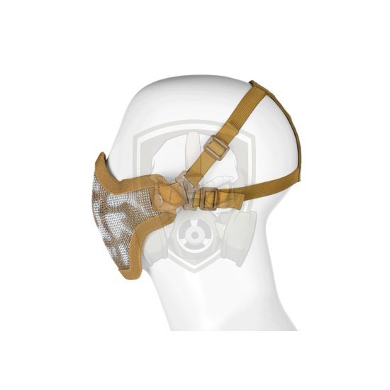 Steel Half Face Mask Death Head - Tan -