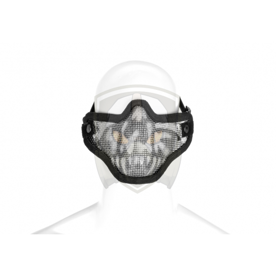 Steel Half Face Mask Death Head - Black -