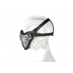 Steel Half Face Mask Death Head - Black -