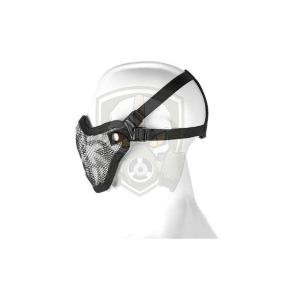 Steel Half Face Mask Death Head - Black -