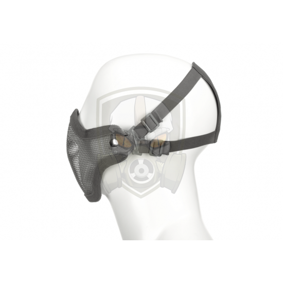 Steel Half Face Mask - Grey -
