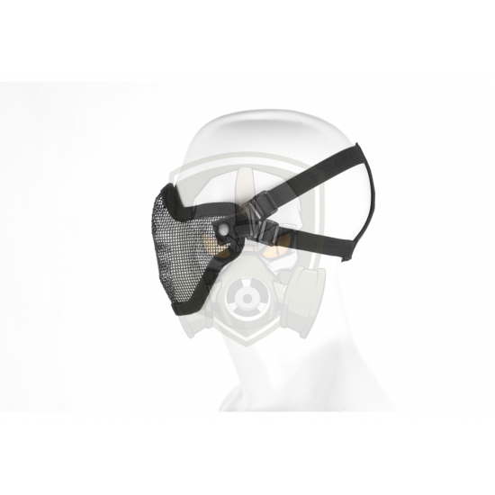 Steel Half Face Mask - Black -