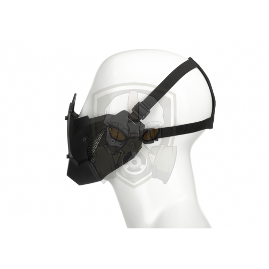 Warrior Steel Half Face Mask - Black -