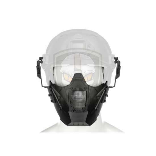 Warrior Steel Half Face Mask - Black -