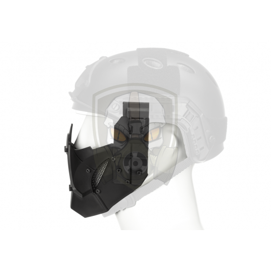 Warrior Steel Half Face Mask - Black -