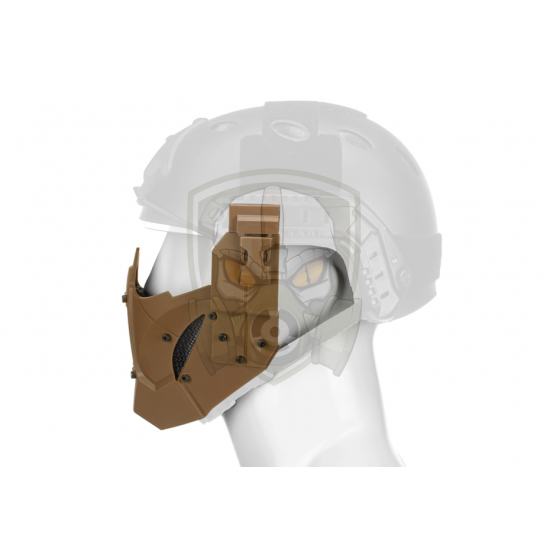 Warrior Steel Half Face Mask - Tan -