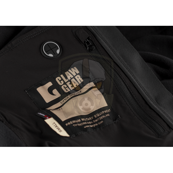 Lynx Fleece Hoody - Black -