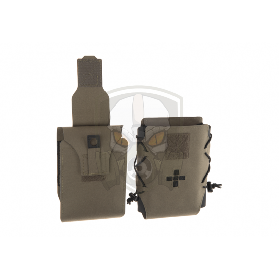 Laser Cut Large Horizontal Individual First Aid Kit Pouch - Ranger Green -